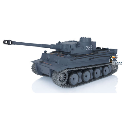 Henglong 1/16 Snow 7.0 Upgrade Tiger I RC Tank 3818 Barrel Recoil 360 Degree Turret Infrared Combat Idle Smoke Metal Tracks Sprocket Road Wheel Suspension