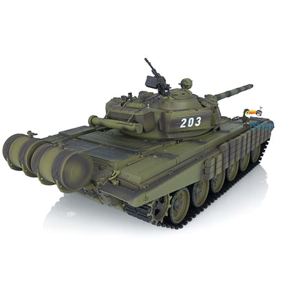 Heng Long 1/16 TK7.0 Plastic Soviet T72 RTR RC Tank 3939 with Steel Gearbox Armor 360 Degree Turret BB Infrared Combat Smoke