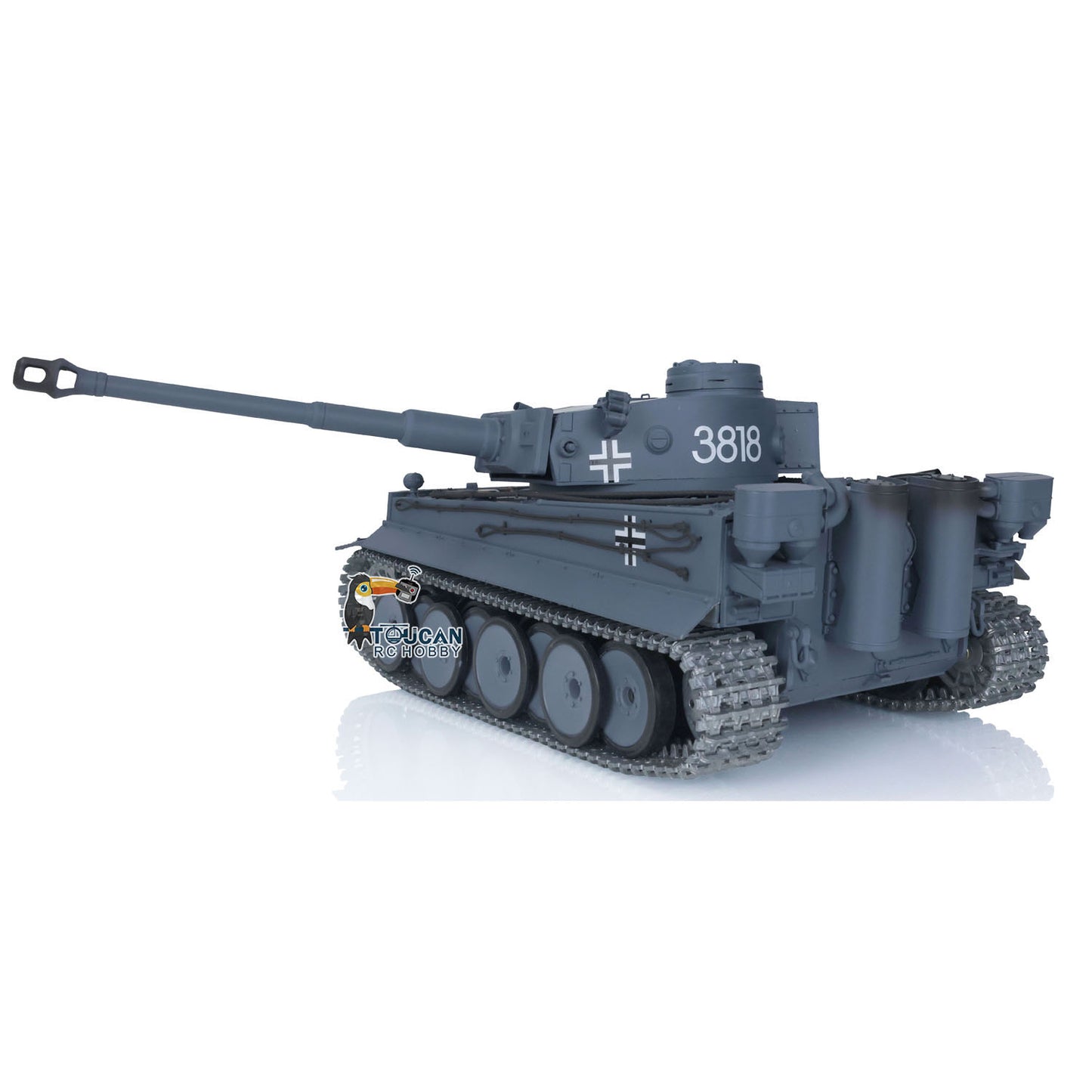 Henglong 1/16 7.0 Upgraded Metal Version German Tiger I RTR RC Tank 3818 Metal Tracks Sprocket wheels Infrared Combating Smoking System