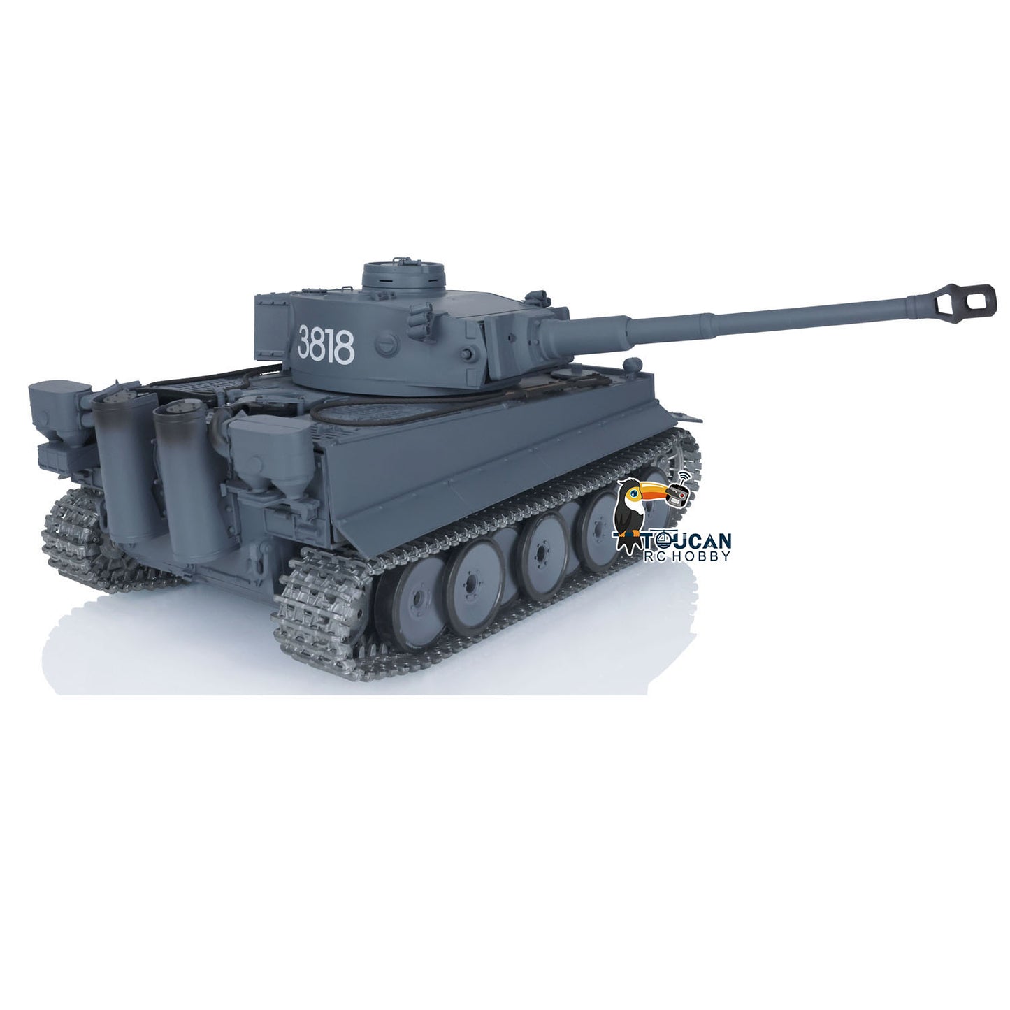 Henglong 1/16 TK7.0 Promotion 3818 Tiger I RTR RC Tank FPV 360 Degrees Turret Barrel Recoil Smoke BB IR Metal Tracks Sprockets Idlers Wheels