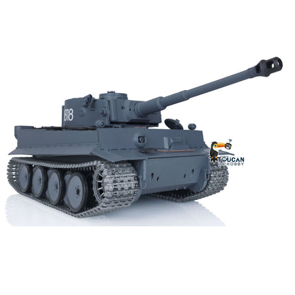 Henglong 1/16 RC Tank 3818 7.0 Tiger I Upgraded Assembled Metal Tracks Sprocket 360 Degree Turret Infrared Combating System Idle Smoke BB Unit Vehicle