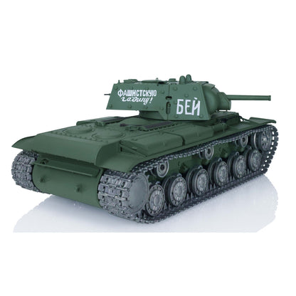 Henglong 1/16 7.0 3878 Soviet KV-1 RTR RC Tank FPV BB IR 360 Degree Turret Smoke Metal Barrel Drive Idlers Road Wheels Tracks Steel Gearbox