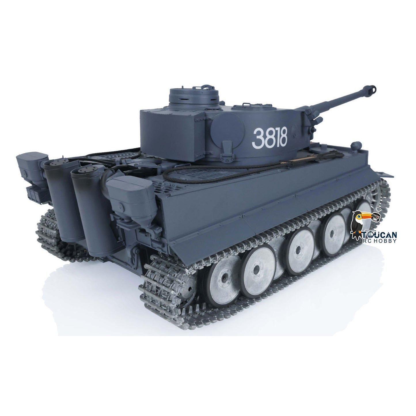 HengLong Factory 1/16 3818 Tiger 1 Radio Control Military Vehicle Full Metal Sprockets Idlers Chassis Plastic Hull RTR RC Tank Y