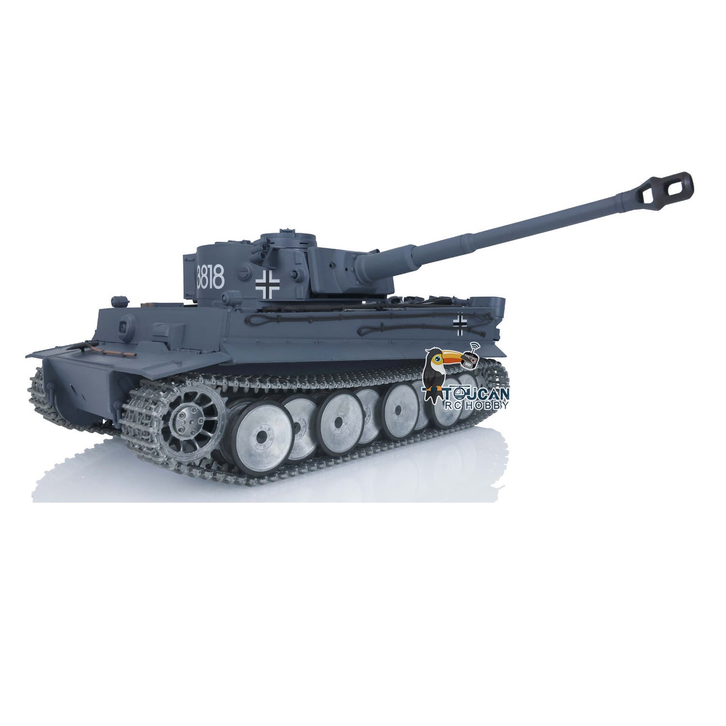 HengLong Factory 1/16 3818 Tiger 1 Radio Control Military Vehicle Full Metal Sprockets Idlers Chassis Plastic Hull RTR RC Tank Y