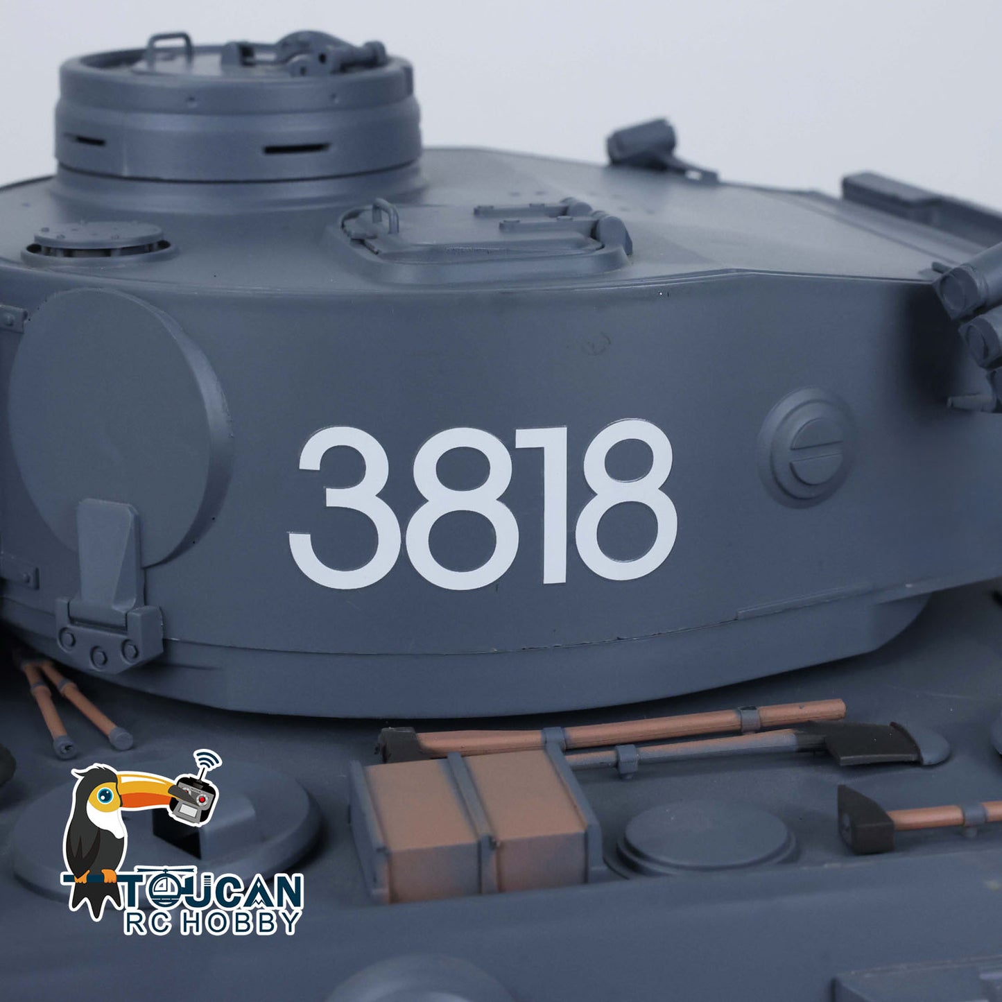 Henglong 1/16 TK7.0 3818 Tiger I RTR RC Tank with FPV 360 Degrees Turret Barrel Recoil Smoke Metal Tracks Sprockets Idlers Road Wheels