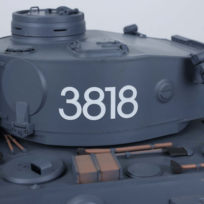 1/16 7.0 Plastic Henglong Tiger I 3818 RC Tank FPV BB IR 360 Degree Turret Metal Barrel Recoil Steel Gearbox Smoke Manual Spray Collection Model
