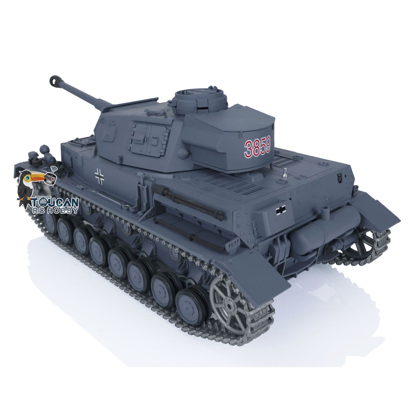 Henglong 1/16 TK7.0 Upgraded Panzer IV F2 Radio Control Tank 3859 w/ FPV 360 Degrees Rotating Turret Metal Idler Sprocket Engine Sound
