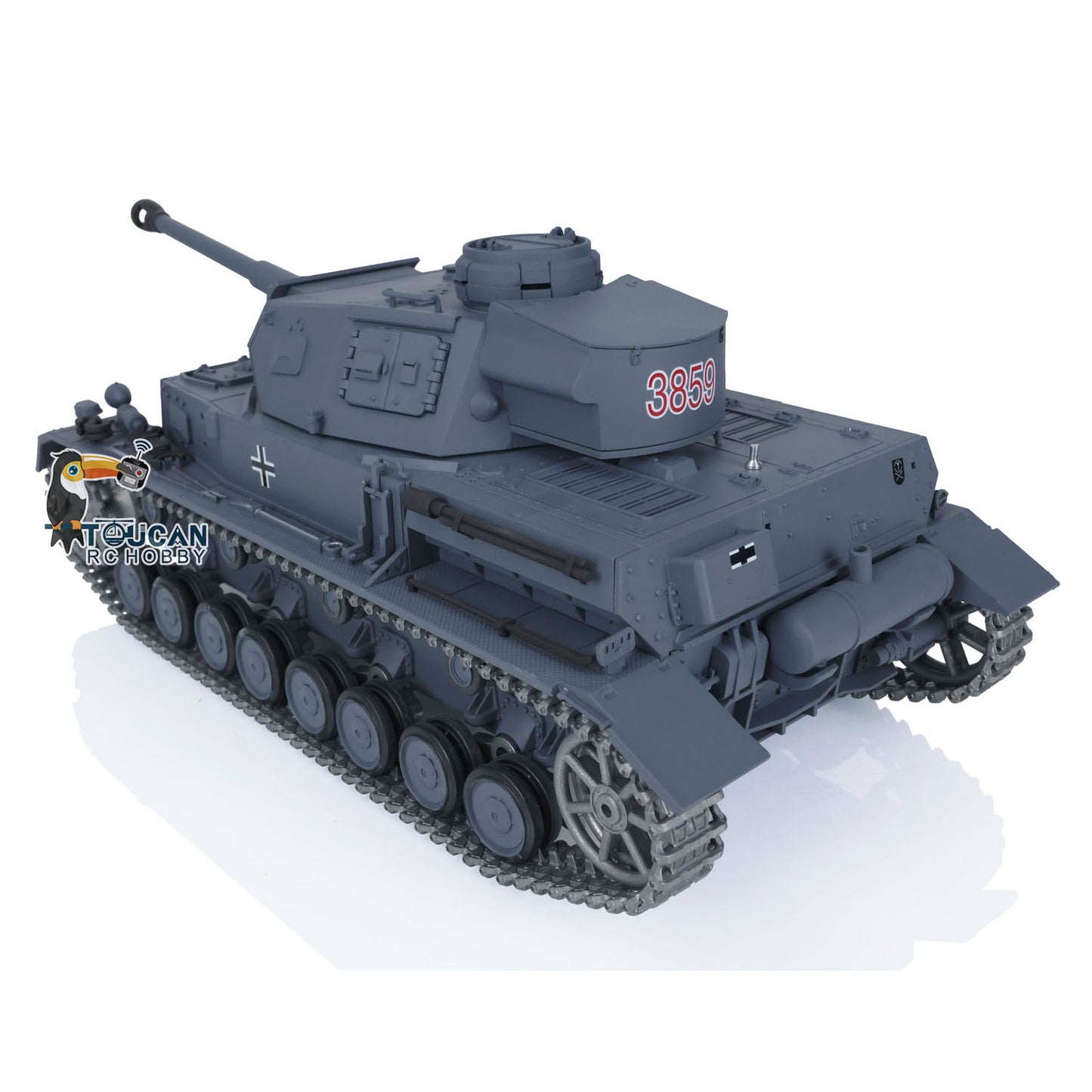 2.4G Henglong 1/16 Snow 7.0 Upgraded Panzer IV F2 RTR RC Tank 3859 Metal Tracks Sprocket Wheels Barrel Infrared Combating System