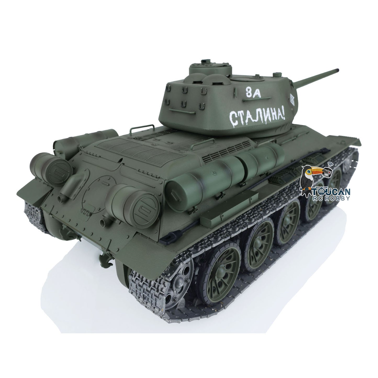 Henglong 1/16 Scale 7.0 Upgraded Soviet T34-85 3909 RTR RC Tank BB Infrared Combat Smoke Unit Metal Tracks Drive Idler Wheels