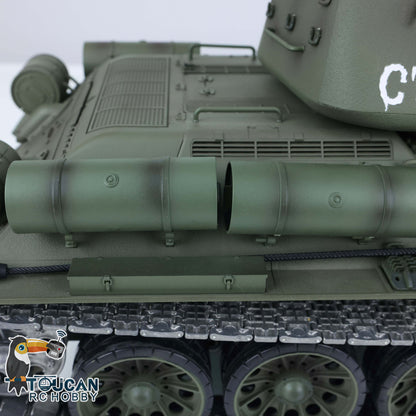 Henglong 1/16 Scale 7.0 Upgraded Soviet T34-85 3909 RTR RC Tank BB Infrared Combat Smoke Unit Metal Tracks Drive Idler Wheels