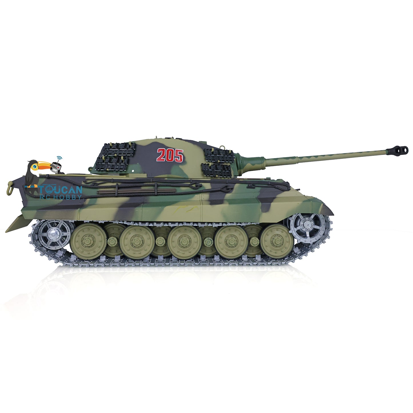 Henglong 1/16 TK7.0 Promotion German King Tiger Henschel RTR RC Tank 3888A 360 Degrees Turret Smoke BB IR Metal Barrel Tracks Sprockets Idlers Wheels Gearbox