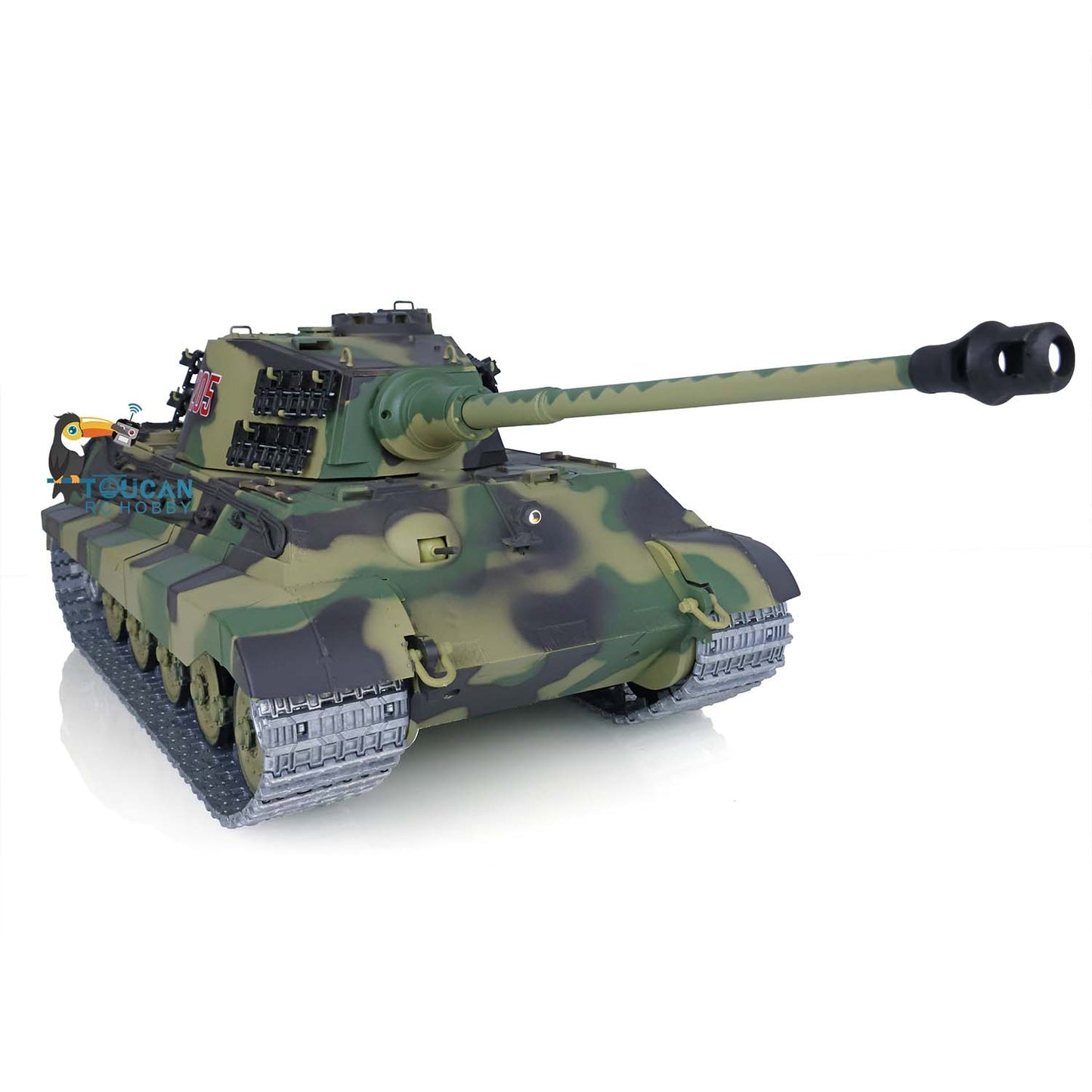 Henglong 2.4G 1/16 7.0 German King Tiger 3888A/German Leopard2A6 3889 RC Tank Metal Track Barrel Recoil Infrared Combating System