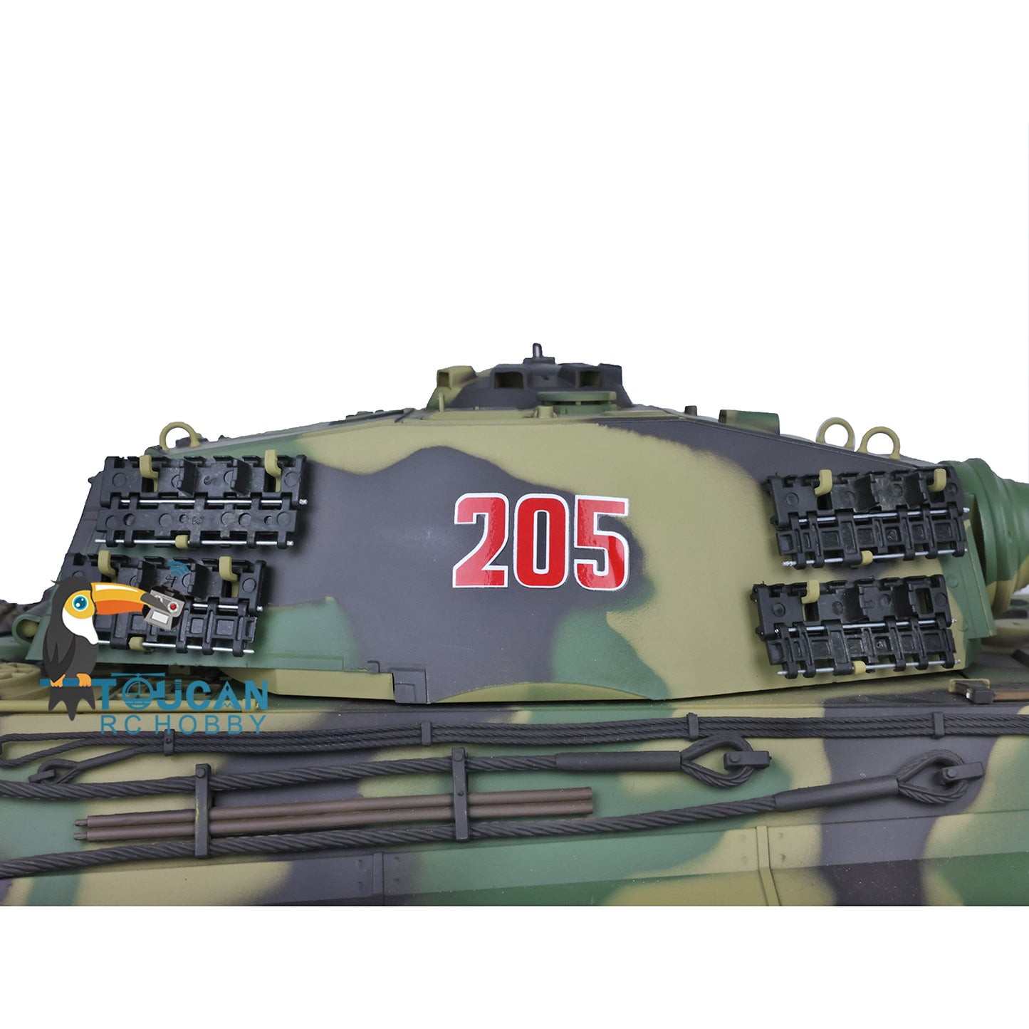 EU Warehouse 2.4G Henglong 1/16 7.0 Upgraded German King Tiger RTR RC Tank 3888A Metal Tracks