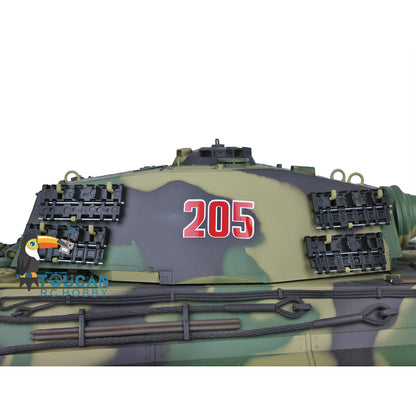 EU Warehouse 2.4G Henglong 1/16 7.0 Upgraded German King Tiger RTR RC Tank 3888A Metal Tracks