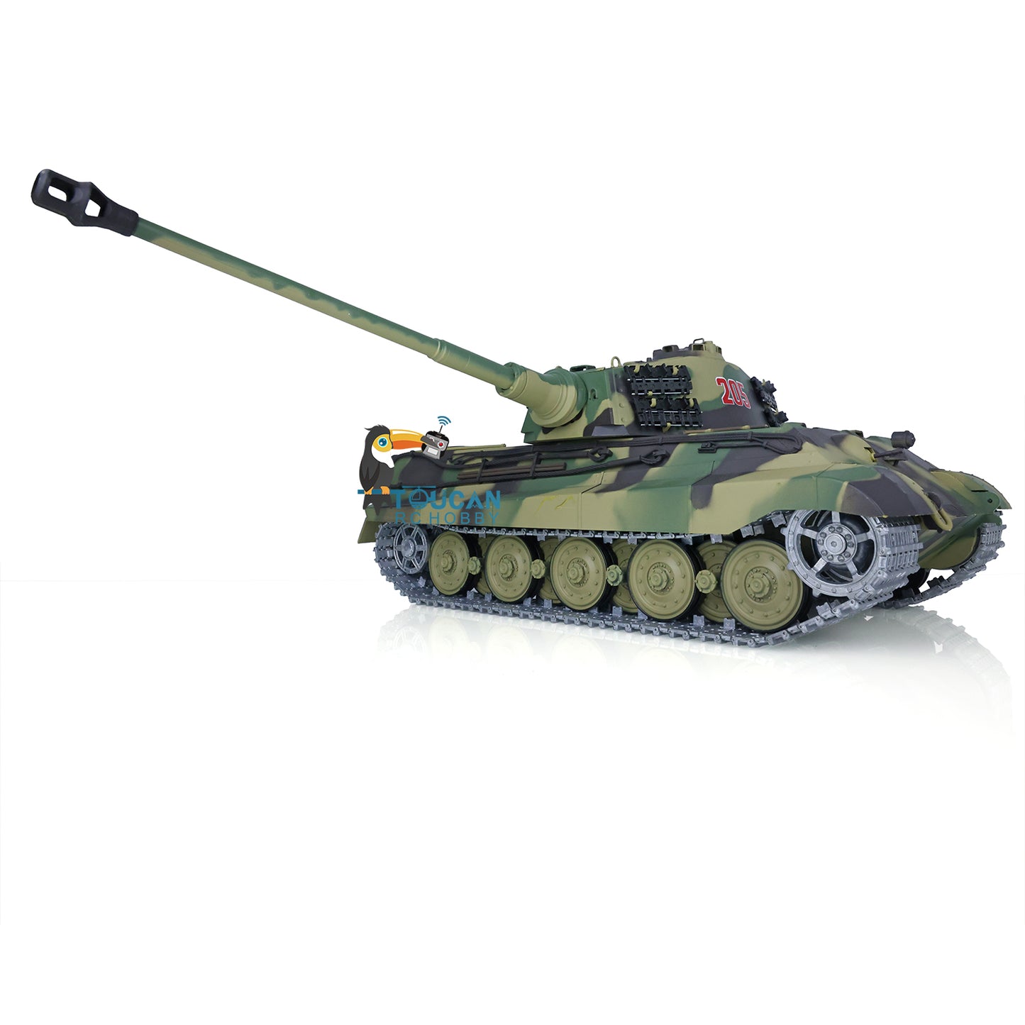 Henglong 1/16 TK7.0 Promotion German King Tiger Henschel RTR RC Tank 3888A 360 Degrees Turret Smoke BB IR Metal Barrel Tracks Sprockets Idlers Wheels Gearbox
