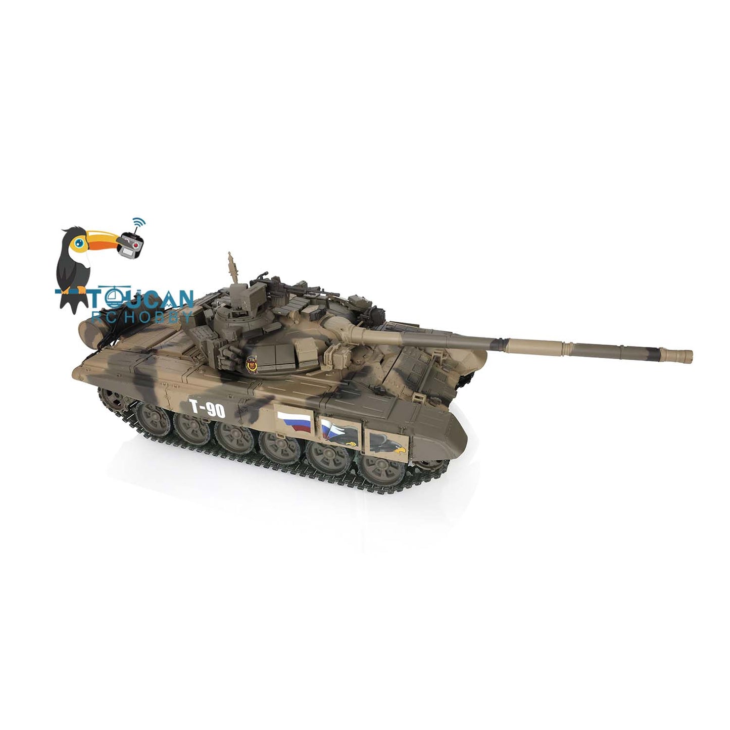 1/16 Henglong 7.0 FPV RC Tank Plastic Panther 3819 W/Russia T90 3938 360 Degree Turret Rotation Metal Steel Driving Gearbox