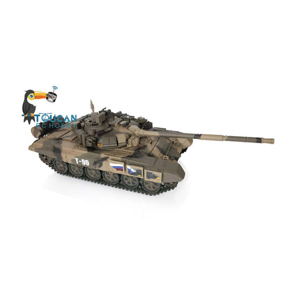 Henglong TK7.0 1/16 Plastic Russion T90 RTR RC Tank 3938 FPV 360 Degrees Turret BB IR Smoke Sounds Lights Metal Steel Driving Gearbox