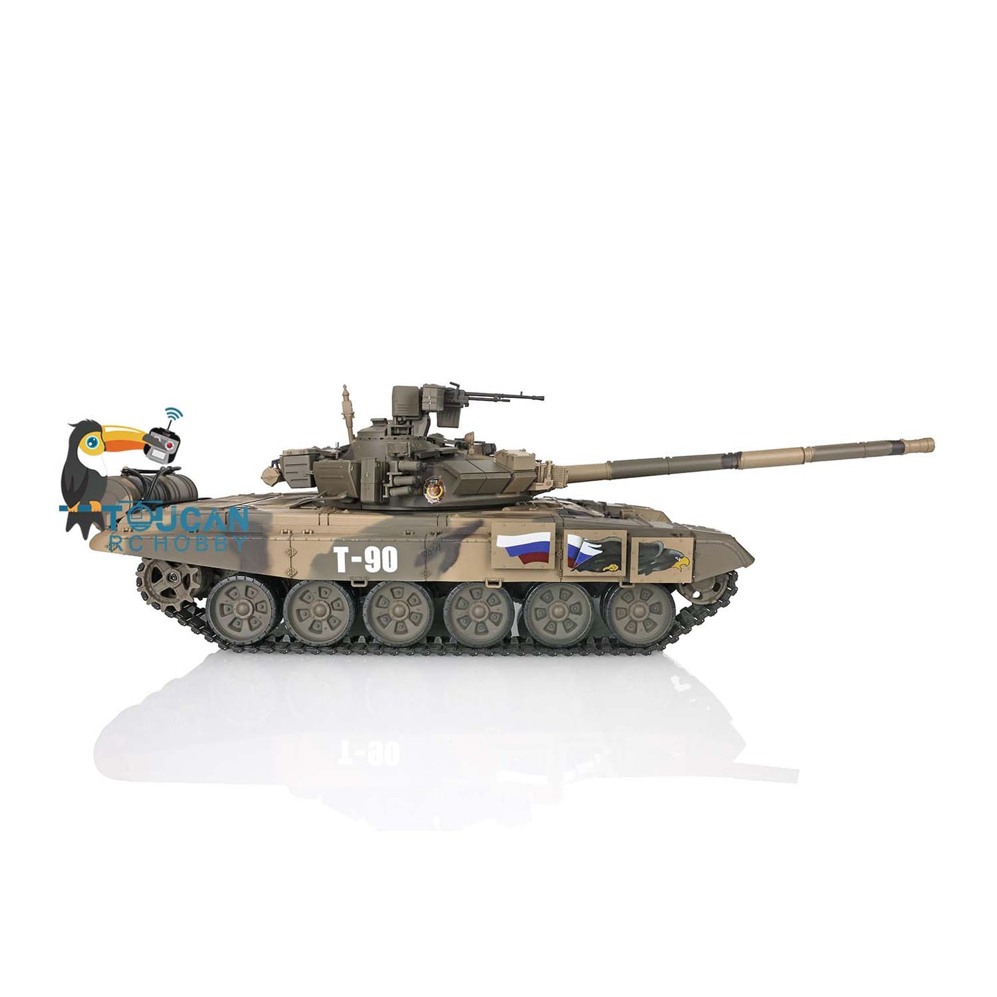 Henglong TK7.0 1/16 Plastic Russion T90 RTR RC Tank 3938 FPV 360 Degrees Turret BB IR Smoke Sounds Lights Metal Steel Driving Gearbox