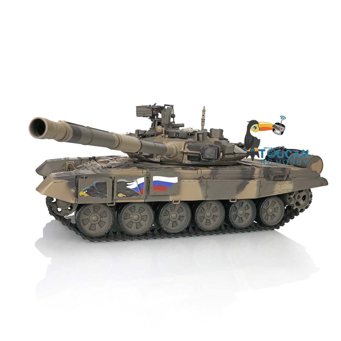 Henglong TK7.0 1/16 Plastic Russion T90 RTR RC Tank 3938 FPV 360 Degrees Turret BB IR Smoke Sounds Lights Metal Steel Driving Gearbox