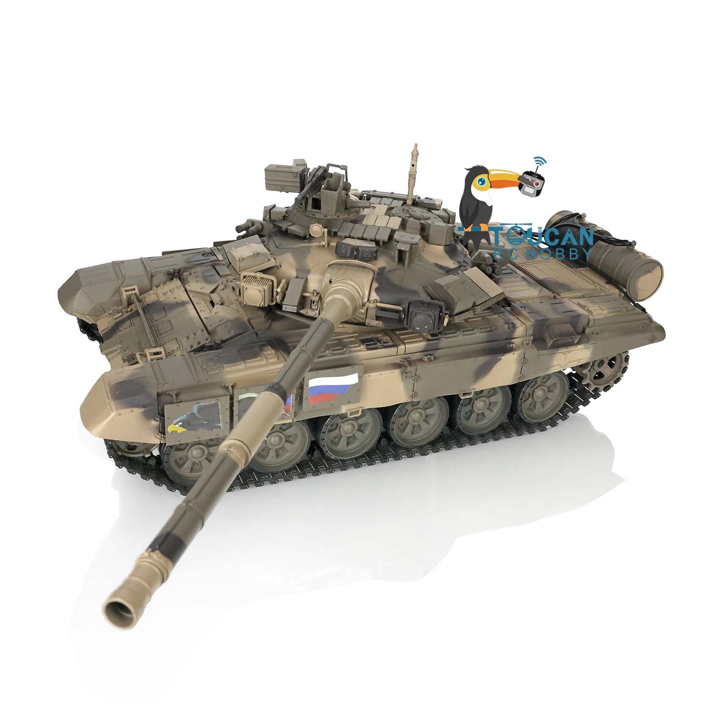 Henglong TK7.0 1/16 Plastic Russion T90 RTR RC Tank 3938 FPV 360 Degrees Turret BB IR Smoke Sounds Lights Metal Steel Driving Gearbox