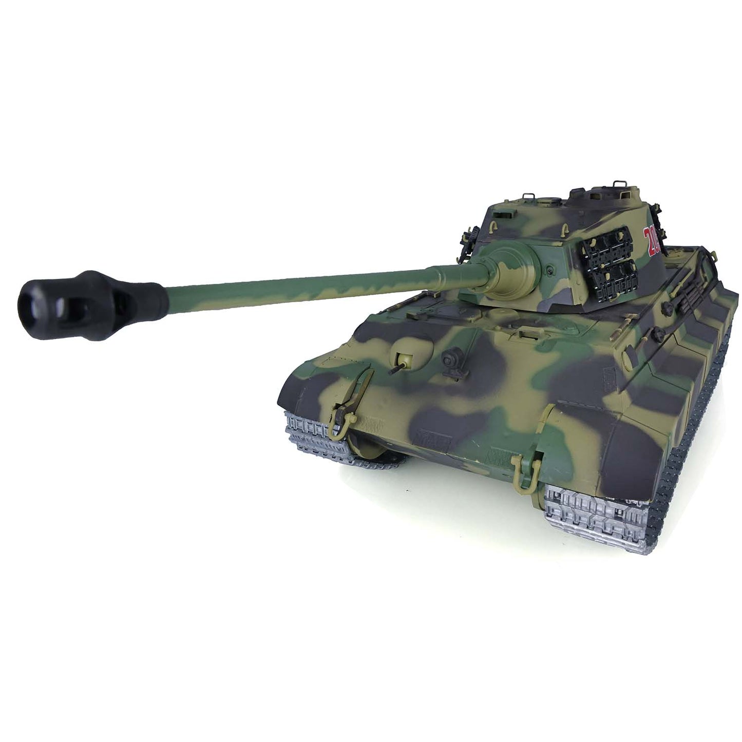 US Stock Henglong 1/16 7.0 King Tiger 3888A RTR RC Tank 360 Degree Turret Barrel Recoil IR BB Smoke Metal Drive Idler Road Wheels Tracks Gearbox