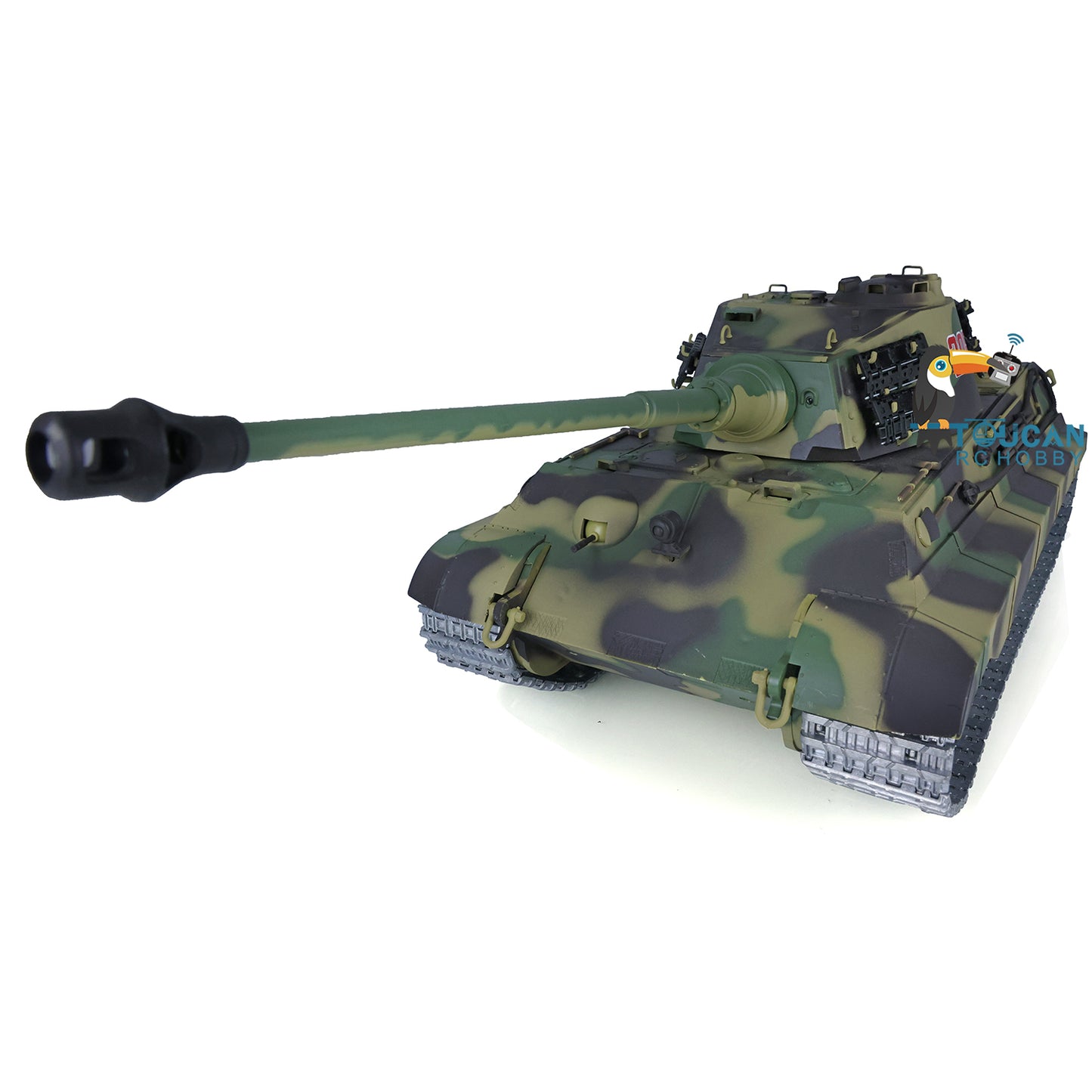 Henglong 1/16 RC Tank 3888A 7.0 Customized King Tiger Assembled FPV Infrared Combat Barrel Recoil Lifting Idle Smoke Metal Road Wheels BB Unit
