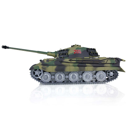 US Stock Henglong 1/16 7.0 King Tiger 3888A RTR RC Tank 360 Degree Turret Barrel Recoil IR BB Smoke Metal Drive Idler Road Wheels Tracks Gearbox