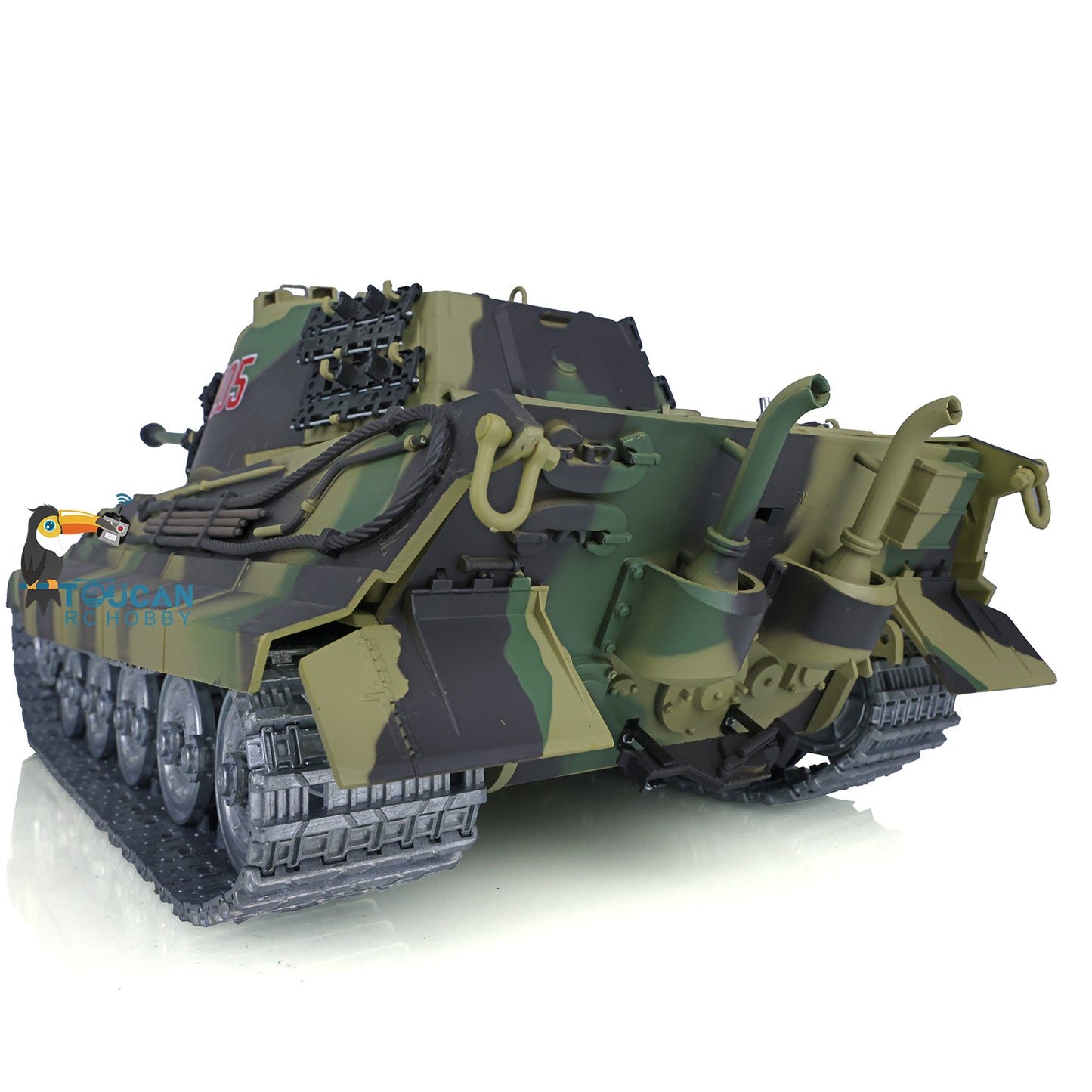 Fast Free Shipping for EU Henglong 1/16 7.0 Customized King Tiger Remote Control Tank 3888A Metal Wheels Barrel Recoil