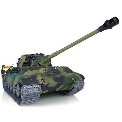 Henglong 1/16 7.0 Customized 3888A King TigerRC Tank  Barrel Recoil BB IR Smoke Metal Tracks Wheels 360 Degree Turret Sound Lights