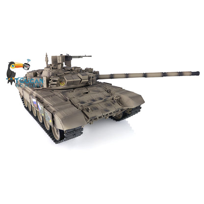 2.4G Henglong 1/16 7.0 Upgraded Metal Ver Russia T90 3938 RTR RC Tank Model BB IR 340 Degree Turret Smoke Metal Drive Idler Wheels
