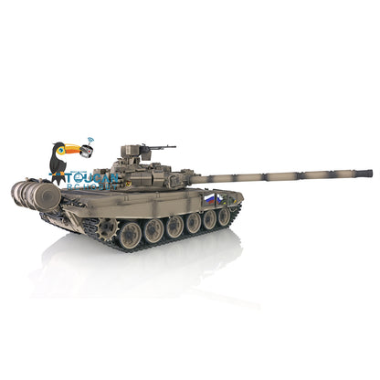 2.4G Henglong 1/16 7.0 Upgraded Metal Ver Russia T90 3938 RTR RC Tank Model BB IR 340 Degree Turret Smoke Metal Drive Idler Wheels