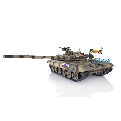 IN Stock 2.4Ghz Henglong 1/16 7.0 Plastic Ver Russia T90 3938 RTR RC Tank Remote Control Military Model BB IR 340 Degree Turret Sound Light