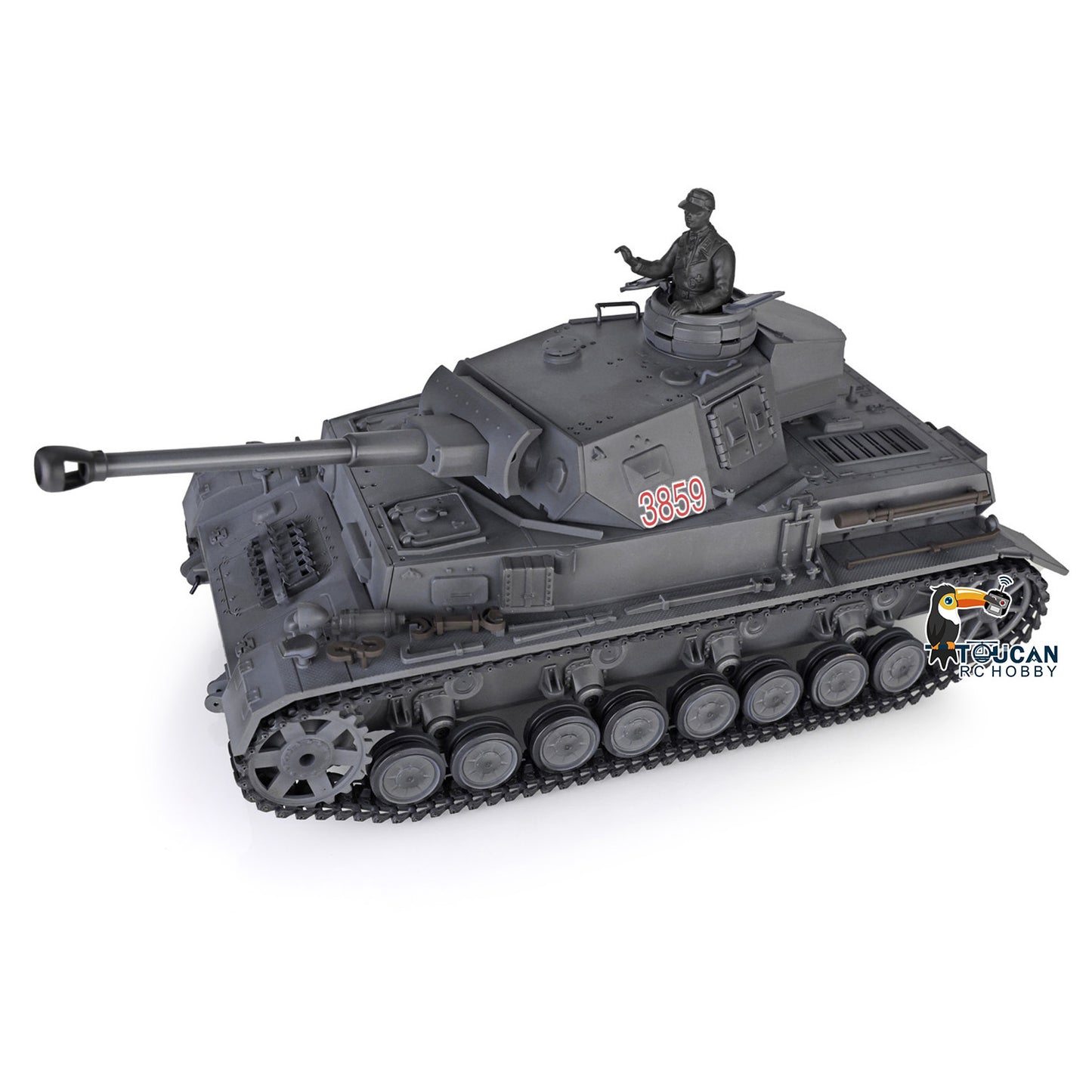 2.4G Henglong 1/16 7.0 Plastic German Panzer IV F2 RTR RC Tank Radio Control Model 3859 Infrared Combating System Metal Barrel