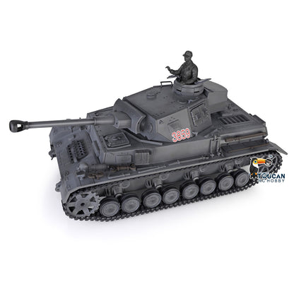 2.4G Henglong 1/16 7.0 Plastic German Panzer IV F2 RTR RC Tank Radio Control Model 3859 Infrared Combating System Metal Barrel