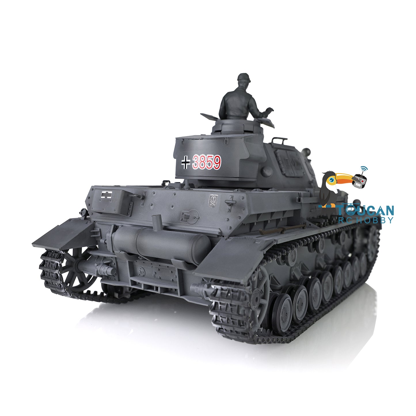 2.4G Henglong 1/16 7.0 Plastic German Panzer IV F2 RTR RC Tank Radio Control Model 3859 Infrared Combating System Metal Barrel