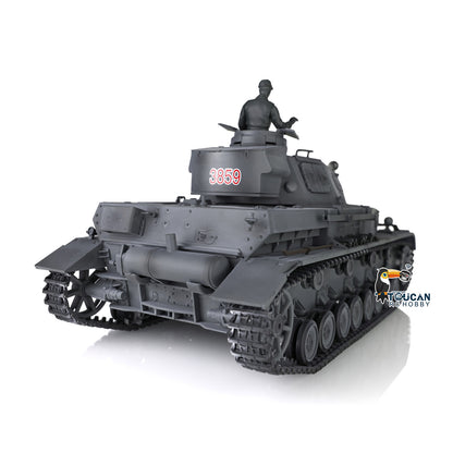 2.4G Henglong 1/16 7.0 Plastic German Panzer IV F2 RTR RC Tank Radio Control Model 3859 Infrared Combating System Metal Barrel