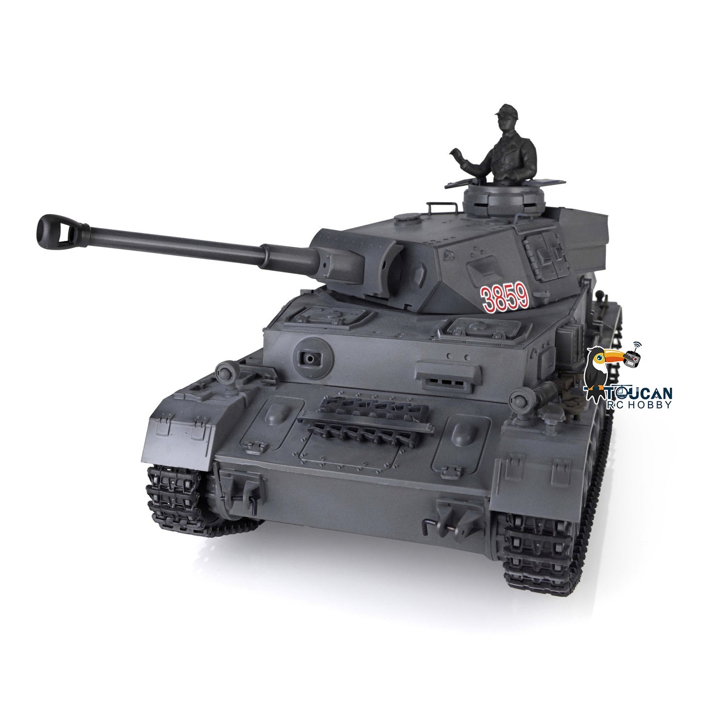Henglong 1/16 Snow 7.0 Customized Panzer IV F2 RTR RC Tank 3859 Metal Driving Idler Wheels 360 Degree Turret Rotation Infrared Combating