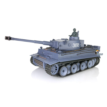 Henglong 1/16 7.0 Plastic Tiger I RC Tank 3818 W/ Metal Steel Gearbox Barrel Recoil 360 Degree Turret Rotation Infrared Combating System