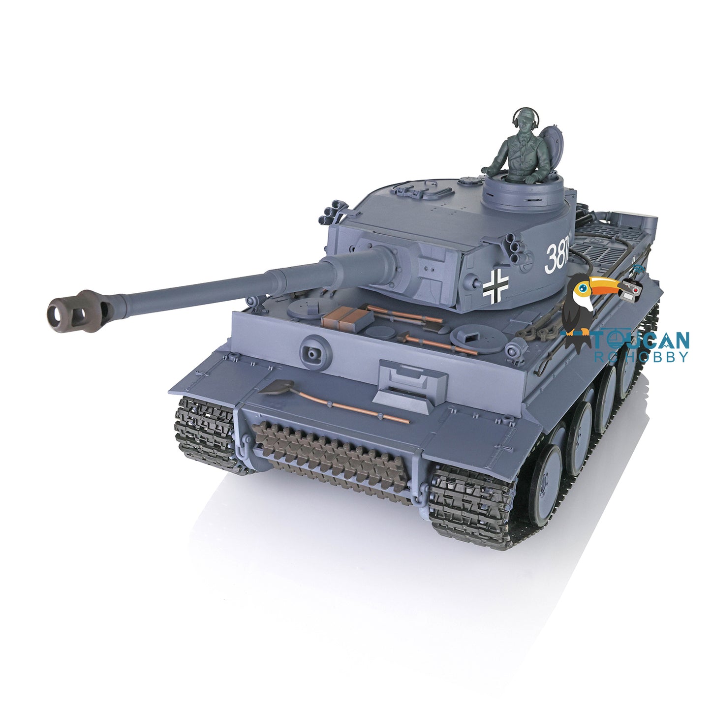 Henglong 1/16 7.0 Plastic Tiger I RTR RC Tank Radio Control Military Vehicle 3818 W Infrared Combating System