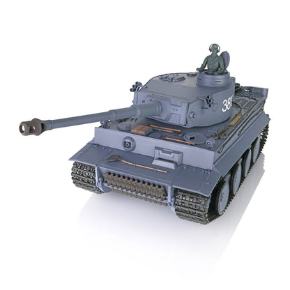 Henglong 1/16 7.0 Plastic Tiger I RC Tank 3818 W/ Metal Steel Gearbox Barrel Recoil 360 Degree Turret Rotation Infrared Combating System