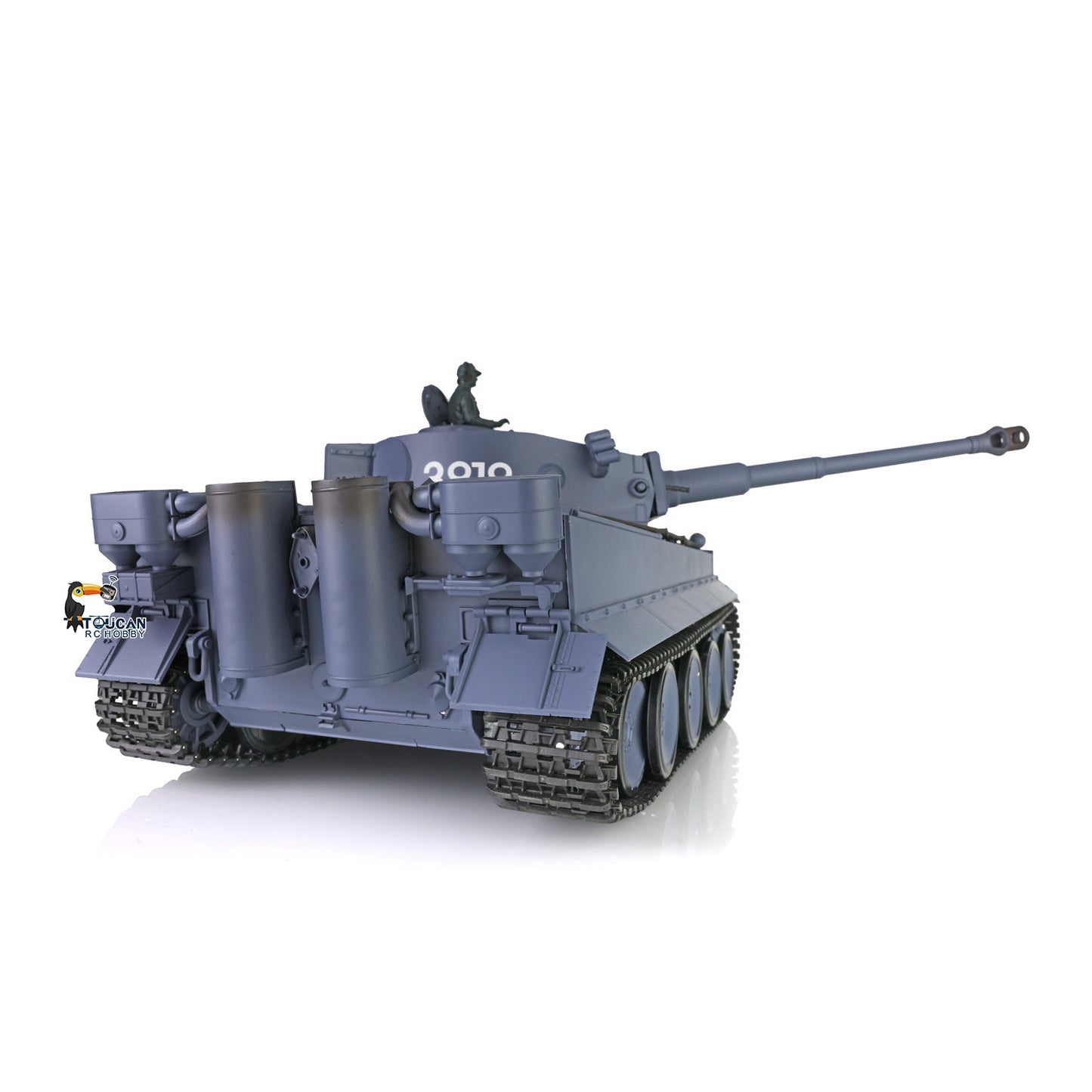 Henglong 1/16 7.0 Plastic Tiger I RC Tank 3818 W/ Metal Steel Gearbox Barrel Recoil 360 Degree Turret Rotation Infrared Combating System