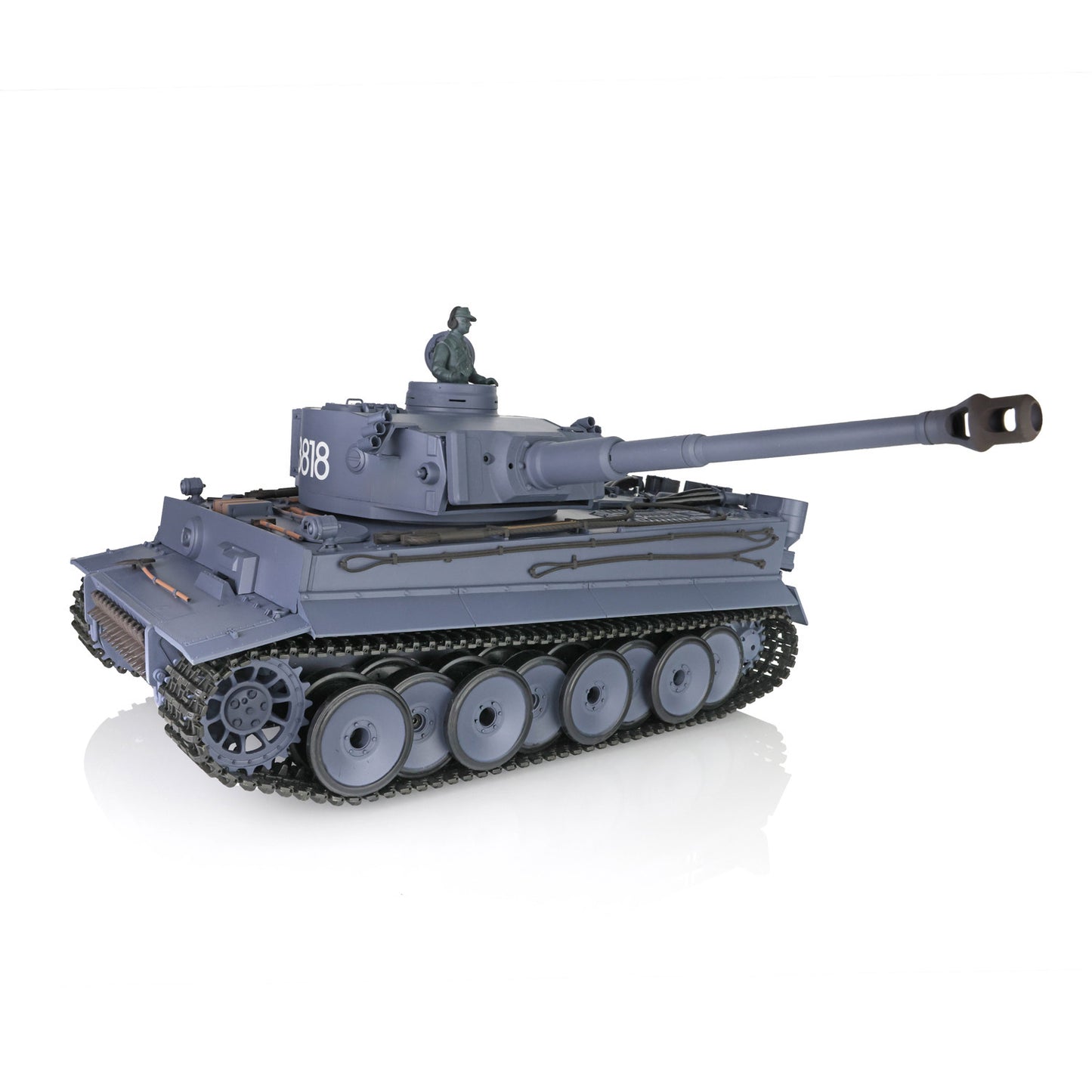2.4Ghz Henglong 1/16 7.0 Plastic German Tiger I 3818/German Panther V 3819 RTR RC Tank 360 Degree Turret Rotation Infrared Combating System