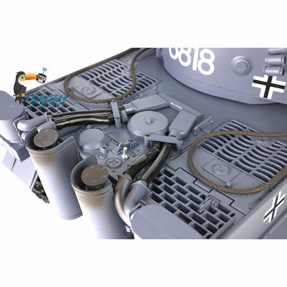 Henglong 1/16 Scale 7.0 Plastic Ver German Tiger I RTR RC Tank 3818 Model Metal Road Wheel Suspension Infrared Combating System Smoking BB Unit