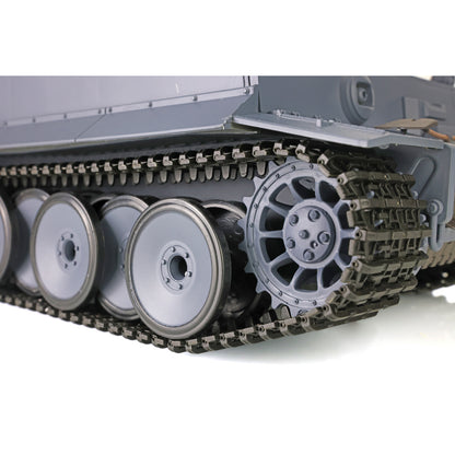 Henglong 1/16 7.0 Plastic Tiger I RC Tank 3818 W/ Metal Steel Gearbox Barrel Recoil 360 Degree Turret Rotation Infrared Combating System