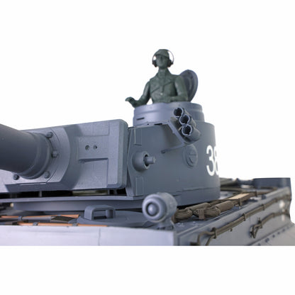 Henglong 1/16 7.0 Plastic Tiger I RC Tank 3818 W/ Metal Steel Gearbox Barrel Recoil 360 Degree Turret Rotation Infrared Combating System