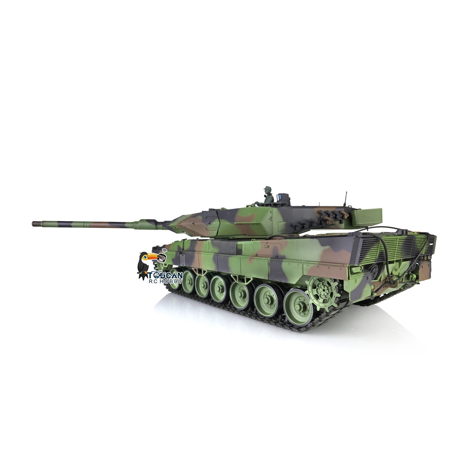 Henglong 1/16 TK7.0 Plastic German Leopard2A6 RTR RC Tank 3889 with 360 Degrees Turret Barrel Recoil BB Infrared Combat Smoke