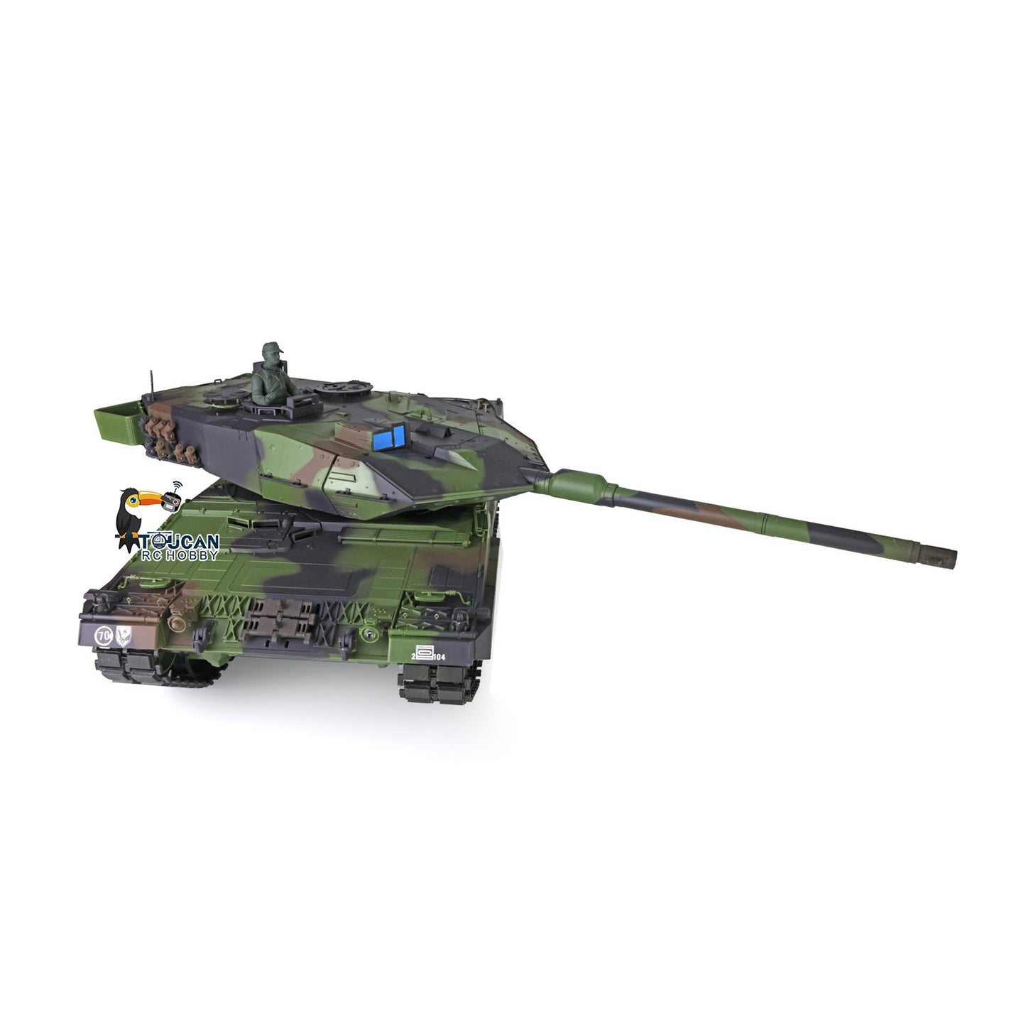 Henglong 1/16 TK7.0 Plastic German Leopard2A6 RTR RC Tank 3889 with 360 Degrees Turret Barrel Recoil BB Infrared Combat Smoke