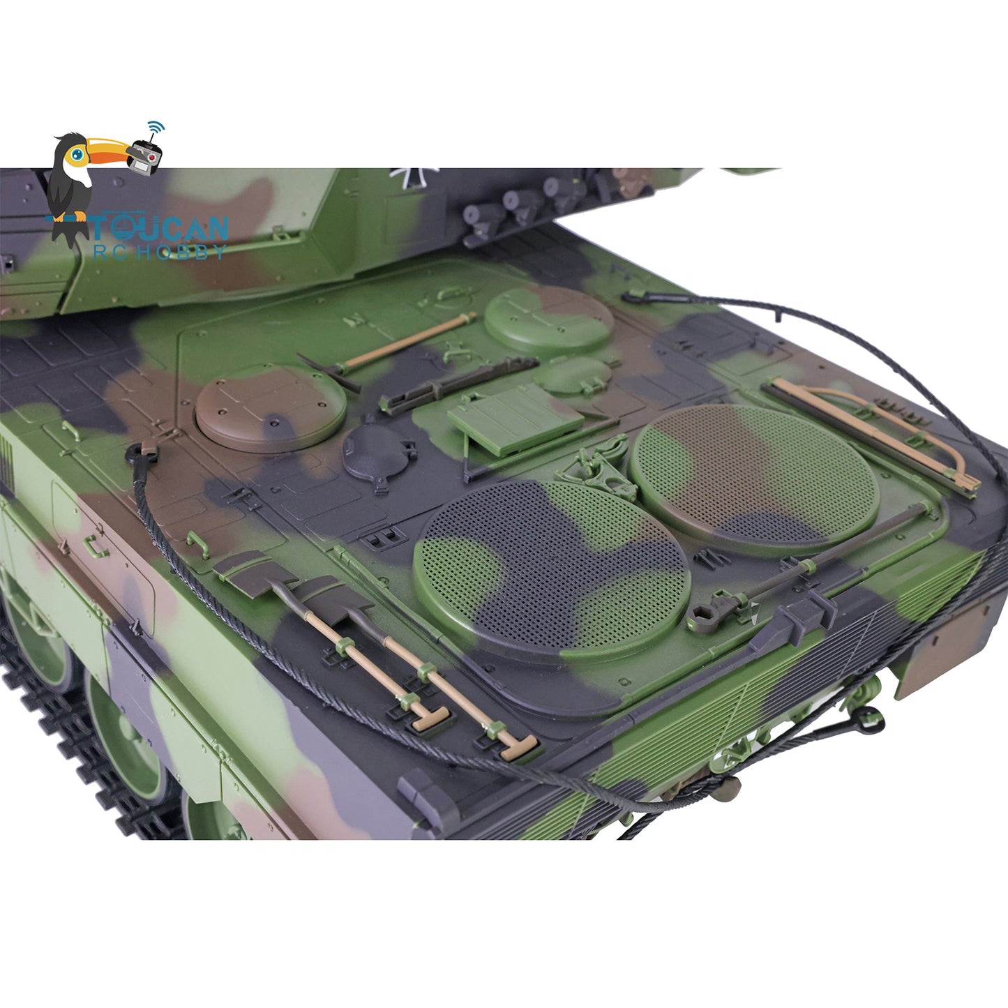 Henglong 1/16 7.0 Plastic Leopard2A6 RC Tank 3889 W/Soviet Union KV-2 3849 360 Degree Turret Rotation Barrel Recoil Infrared Combating System