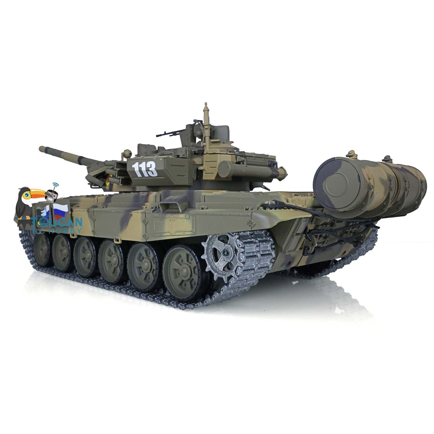 2.4G Henglong 1/16 Scale 7.0 Upgraded Russia T90 RTR RC Tank 3938 Metal Sprocket Wheels Tracks Infrared Combating System