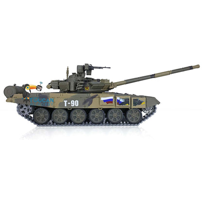 Henglong 1/16 7.0 Upgraded Russia T90 RTR RC Tank 3938 360 Degree Turret Red Eyes BB IR Smoke Sound Light Radio Control Military Vehicle Model